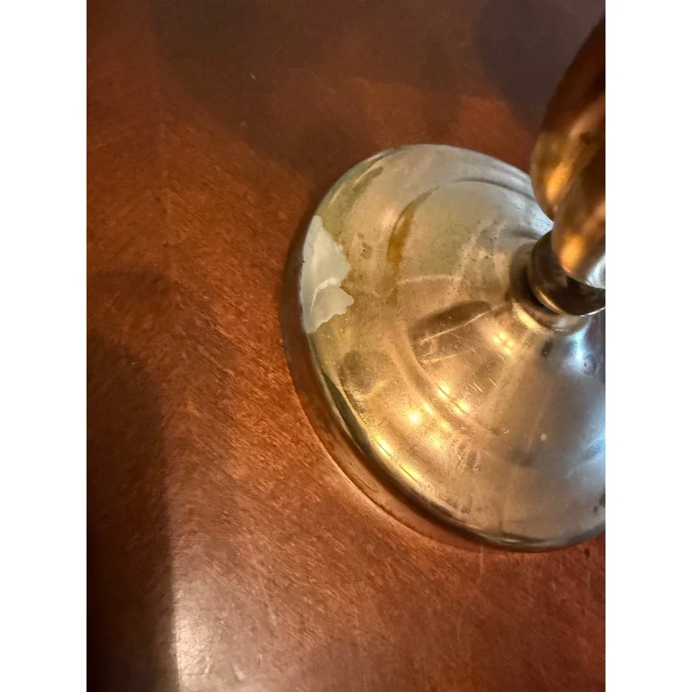 Vintage Brass French Horn Double Taper Candle Holder Musical Candelabra Gold 10